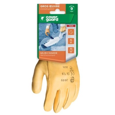 Gants EUROSTRONG 2450 fleur vach.hydrofuge prot.artère