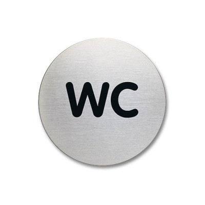 Plaque de porte ronde avec pictogramme - DURABLE - WC