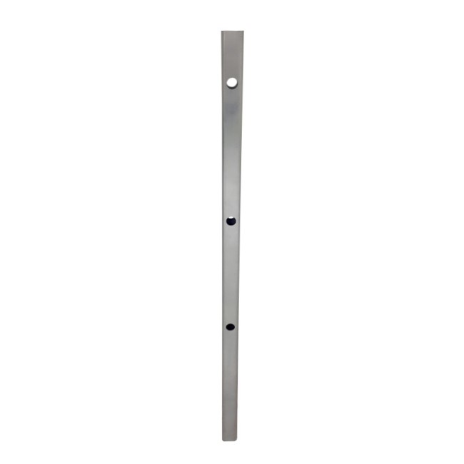 POTEAU GARDE CORPS 120cm aluminium livré avec 2 1/2 dog-bones pour fixation sur les modules - percés permettant le passage d'u